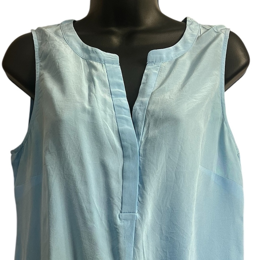 Lily Pulitzer Silk Light Blue Sleeveless Women's Top Sz M
